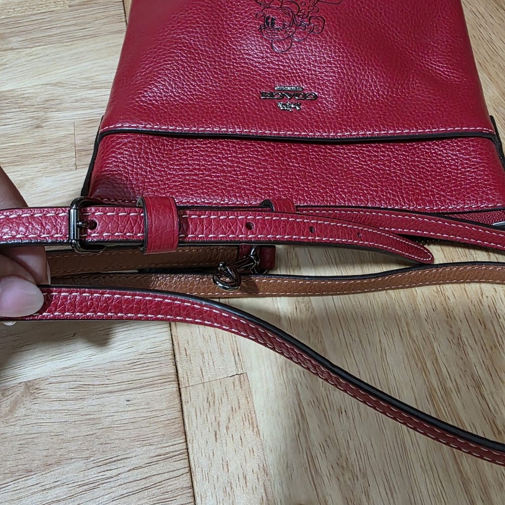 Coach Red Leather Crossbody Bag - Picture 7 of 13